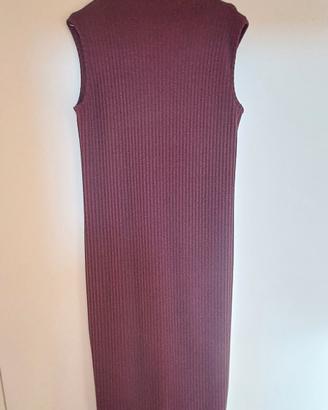 Vestito longuette bordeaux