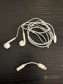 Cuffie Apple EarPods Lightning + adattatore Jack