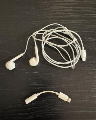 Cuffie Apple EarPods Lightning + adattatore Jack
