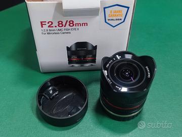 Obiettivo Samyang F2.8 II Fish Eye 8 mm per Canon 