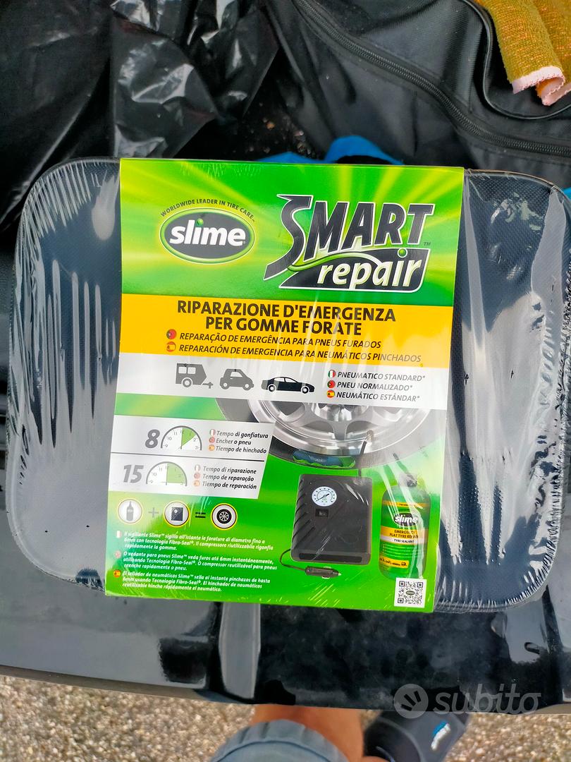 Kit di riparazione pneumatici auto Slime Smart Repair con compressore