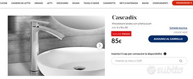 Rubinetto nuovo modello Cascadix