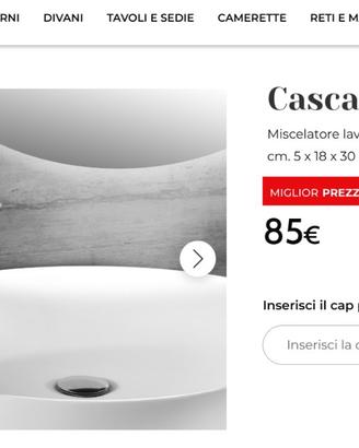 Rubinetto nuovo modello Cascadix