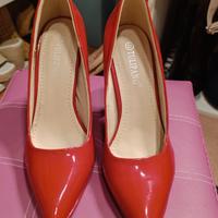 scarpe décolleté rosse 