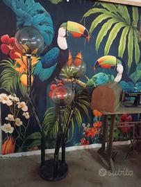 Piantana 3 punti luce da interno o esterno