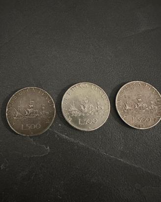 Monete 500 lire in argento