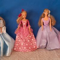 Barbie, Tania e Sissi con abiti da sera