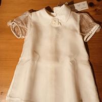 Abito e scarpe abbinati neonata da cerimonia