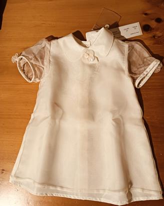 Abito e scarpe abbinati neonata da cerimonia