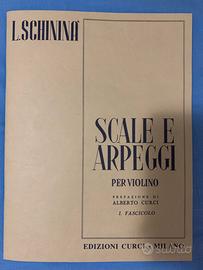 Libro per violino scale e arpeggi “Schininà”