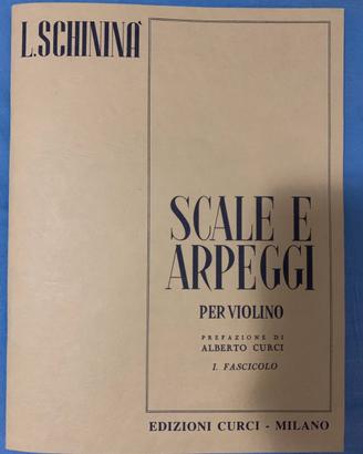 Libro per violino scale e arpeggi “Schininà”