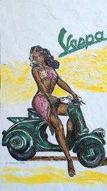 Pin-up in vespa Ferrara 1953.