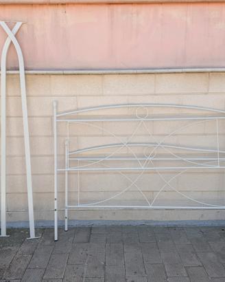 Bordo letto giroletto bianco in metallo