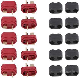 5 Paia Connettori T-Plug (Deans) Maschio/Femmina