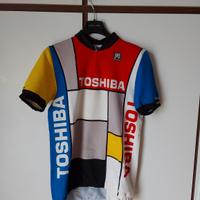 Maglietta vintage  da ciclista Toshiba