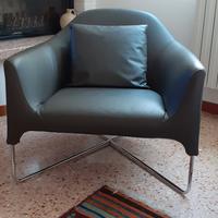 POLTRONA MODERNA VERA PELLE