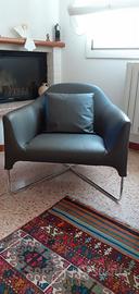 POLTRONA MODERNA VERA PELLE