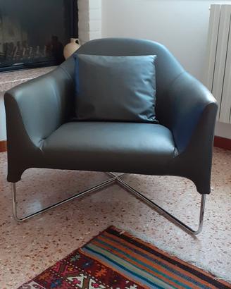POLTRONA MODERNA VERA PELLE