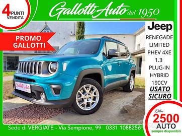 JEEP RENEGADE 1.3 T4 PHEV
190 CV LIMITED 4XE AUTO
