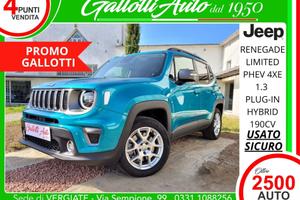 JEEP RENEGADE 1.3 T4 PHEV
190 CV LIMITED 4XE AUTO