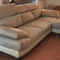 Divano poltrone e sofa 4 posti pelle e nabuk