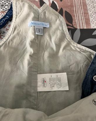 Salopette jeans neonato 3 mesi 32 cm della Chicco