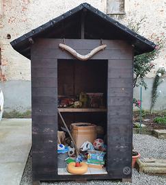 Casetta legno massiccio giardino ritiro attrezzi