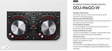 Consolle DJ  Sony DDJ-WeGo-W