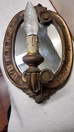 Applique specchio con luce