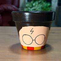 Vaso in terracotta - Harry Potter - dipinto a mano