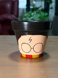 Vaso in terracotta - Harry Potter - dipinto a mano