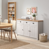 Credenza Rovere Grigio 3 Ante Nuova MARSKEL Bello