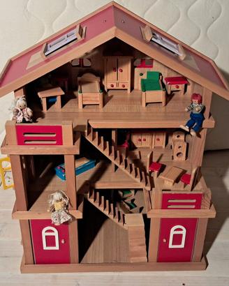 Magnifica Casa delle Bambole in Legno Goki