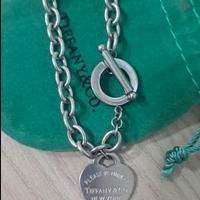Bracciale con cuore pendente stile Tiffany e Co