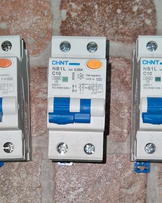 N ° 3 Interruttori magnetotermici Chint 