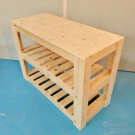 tavolo banco arredo allestimento  cassette legno