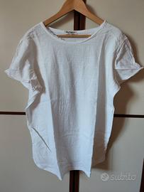 ALCOTT T-SHIRT BIANCO XL LINEN BLEND ORIGINALE