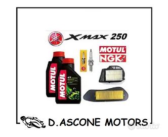 kit tagliando xmax xcity 250 2 filtri 2lt olio Mot