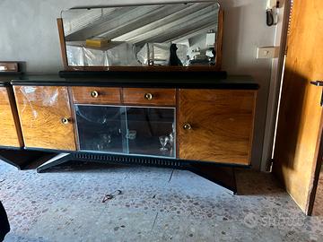 credenza anni '70 con specchio