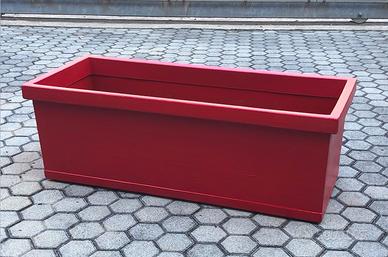 FIORIERE di PLASTECNIC da 1 m VERNICATE ROSSE