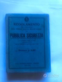 Regolamento del TULPS   1931