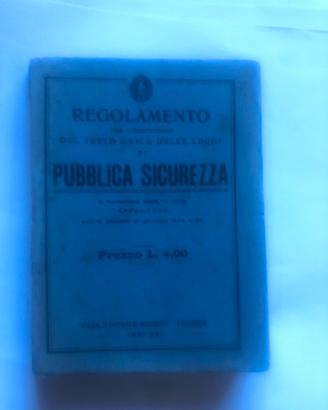 Regolamento del TULPS   1931