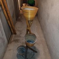 Portapiante Vintage 3 Livelli Bambù Rattan -