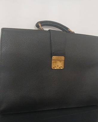 Borsa Cartella Dulles Vintage in Pelle Martellata