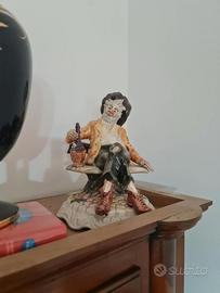 Coppia Statuette Vintage in Ceramica