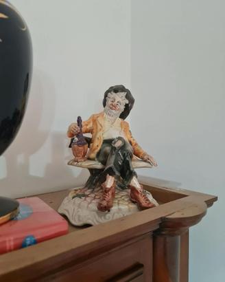 Coppia Statuette Vintage in Ceramica