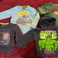 4 felpe per bambino (3-4 anni / 104 cm)