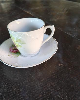 tazza da thè con piattino in porcellana 