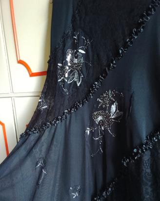 Elegante gonna a giro in pizzo nera 