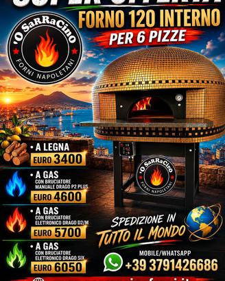Forno Pizza Napoletano a legna o gas Drago